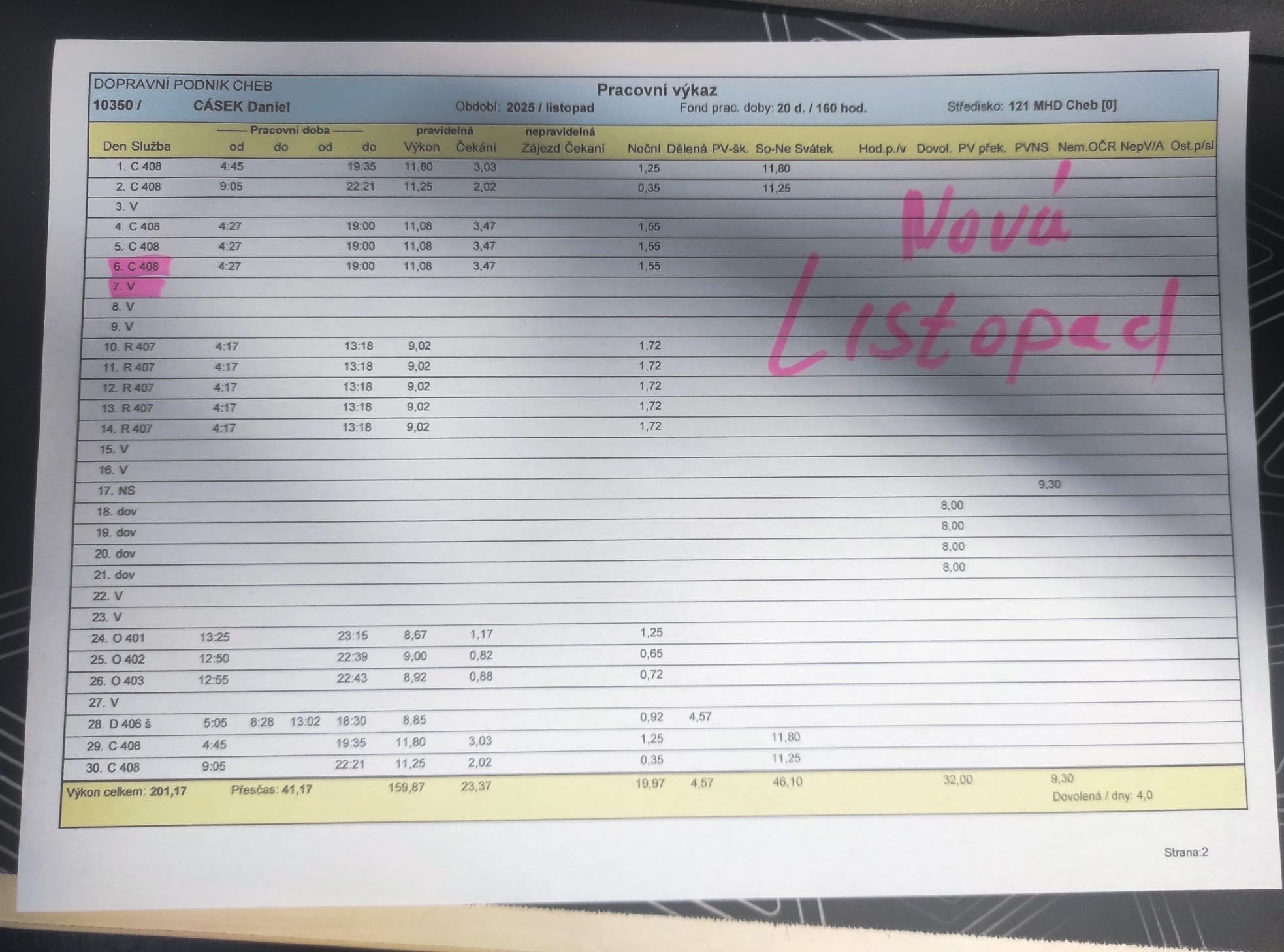 Listopad 2025 - Casek. D. 