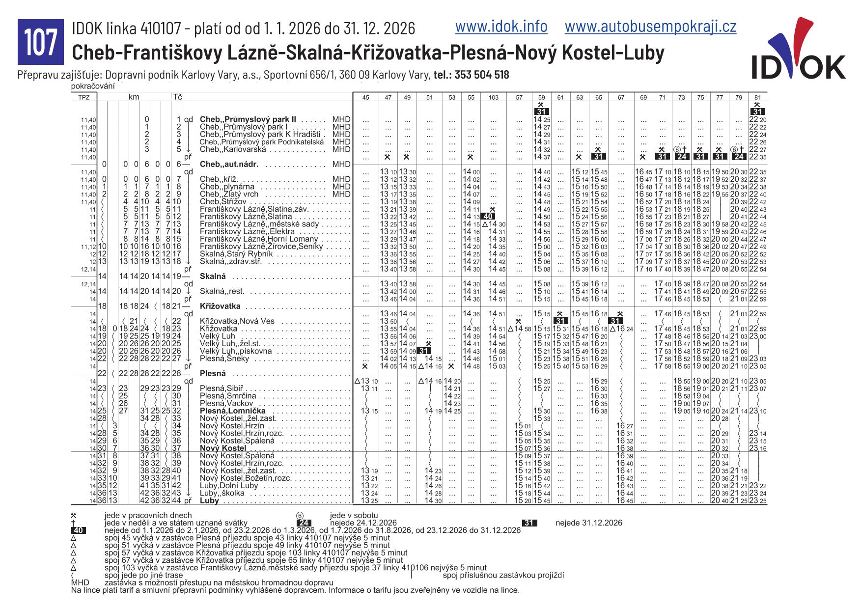 107 - Cheb - Skalna - Luby
