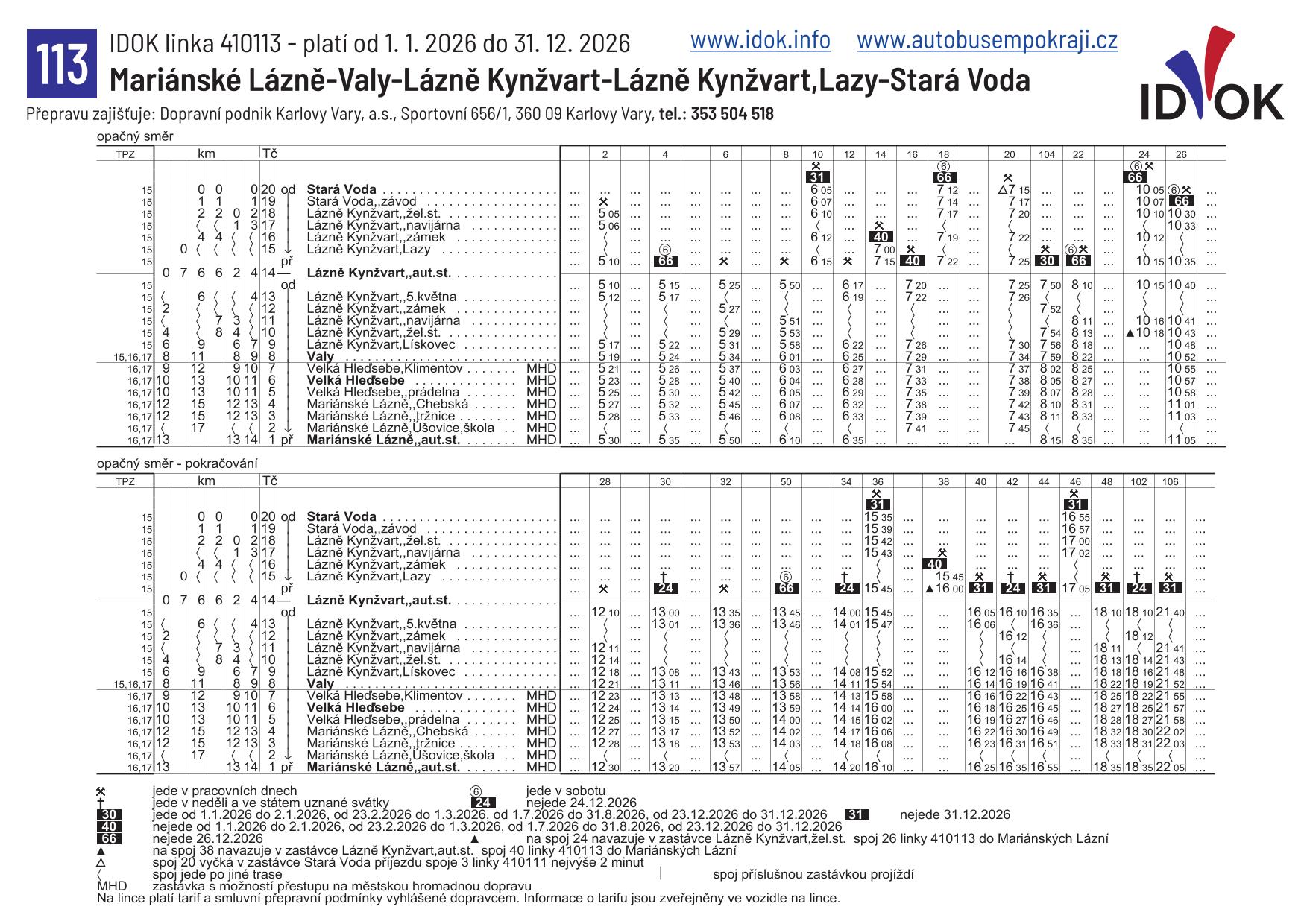 113 - Stara Voda - Mar.Lazne